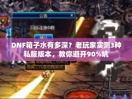 DNF箱子水有多深？老玩家实测3种私服版本，教你避开90%坑