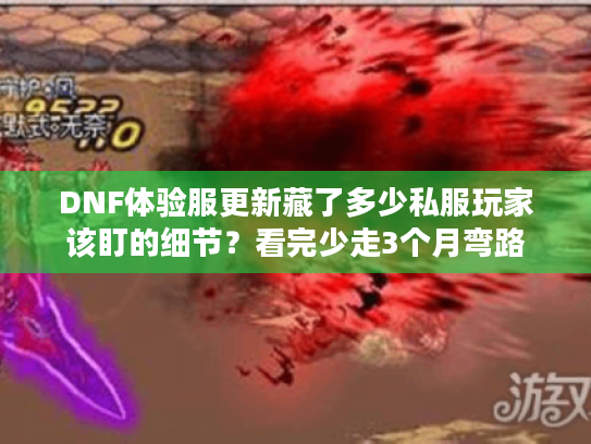DNF体验服更新藏了多少私服玩家该盯的细节?看完少走3个月弯路 DNF体验服更新藏了多少私服玩家该盯的细节?看完少走3个月弯路
