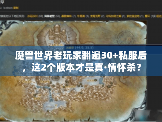 魔兽世界老玩家翻遍30+私服后,这2个版本才是真·情怀杀? 魔兽世界老玩家翻遍30+私服后,这2个版本才是真·情怀杀?
