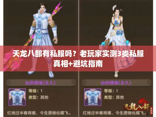 天龙八部有私服吗？老玩家实测3类私服真相+避坑指南