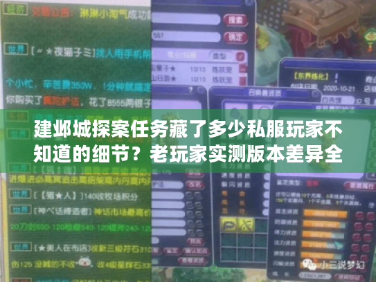 建邺城探案任务藏了多少私服玩家不知道的细节?老玩家实测版本差异全揭秘 建邺城探案任务藏了多少私服玩家不知道的细节?老玩家实测版本差异全揭秘