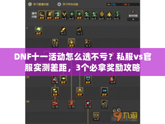 DNF十一活动怎么选不亏？私服vs官服实测差距，3个必拿奖励攻略