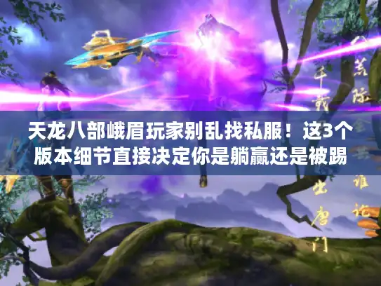 天龙八部峨眉玩家别乱找私服！这3个版本细节直接决定你是躺赢还是被踢团