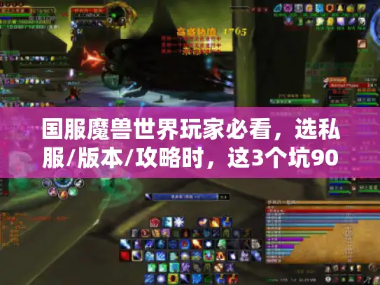 国服魔兽世界玩家必看，选私服/版本/攻略时，这3个坑90%的人都踩过？