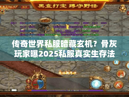 传奇世界私服暗藏玄机?骨灰玩家曝2025私服真实生存法则 传奇世界私服暗藏玄机?骨灰玩家曝2025私服真实生存法则