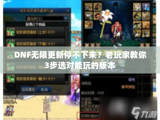 DNF无限更新停不下来？老玩家教你3步选对能玩的版本