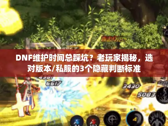 DNF维护时间总踩坑？老玩家揭秘，选对版本/私服的3个隐藏判断标准