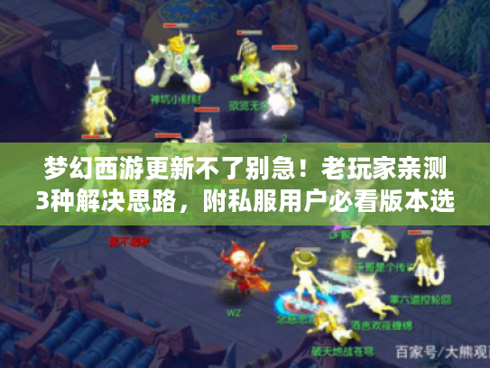 梦幻西游更新不了别急！老玩家亲测3种解决思路，附私服用户必看版本选择指南