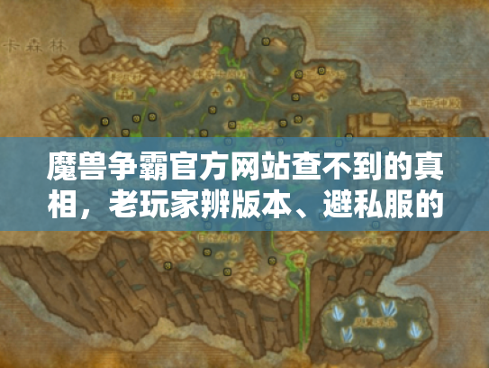 魔兽争霸官方网站查不到的真相，老玩家辨版本、避私服的3个实战硬招