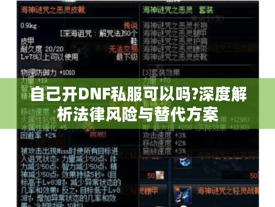 自己开DNF私服可以吗?深度解析法律风险与替代方案 自己开DNF私服可以吗?深度解析法律风险与替代方案