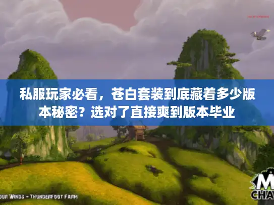 私服玩家必看，苍白套装到底藏着多少版本秘密？选对了直接爽到版本毕业