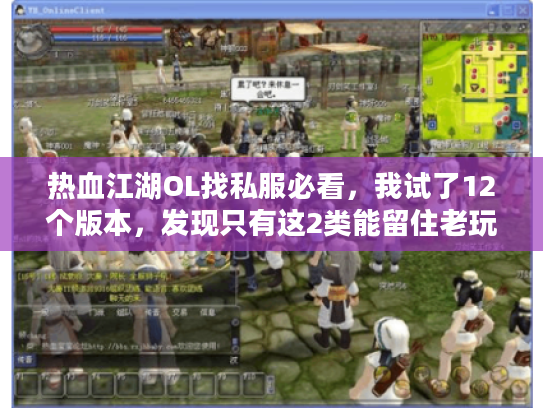 热血江湖OL找私服必看，我试了12个版本，发现只有这2类能留住老玩家