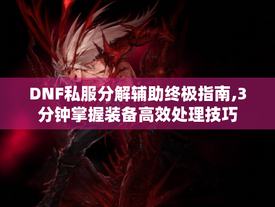 DNF私服分解辅助终极指南,3分钟掌握装备高效处理技巧 DNF私服分解辅助终极指南,3分钟掌握装备高效处理技巧