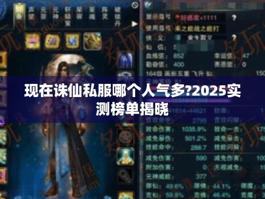 现在诛仙私服哪个人气多?2025实测榜单揭晓 现在诛仙私服哪个人气多?2025实测榜单揭晓