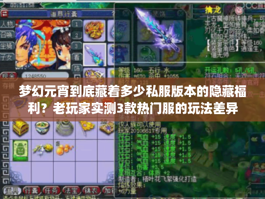 梦幻元宵到底藏着多少私服版本的隐藏福利？老玩家实测3款热门服的玩法差异