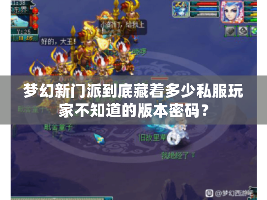 梦幻新门派到底藏着多少私服玩家不知道的版本密码? 梦幻新门派到底藏着多少私服玩家不知道的版本密码?