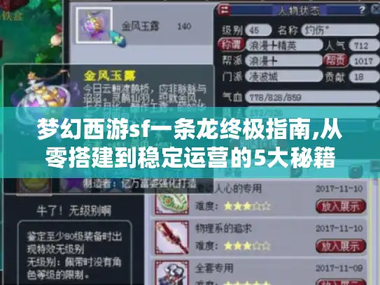 梦幻西游sf一条龙终极指南,从零搭建到稳定运营的5大秘籍