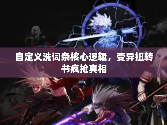 自定义洗词条核心逻辑，变异扭转书疯抢真相