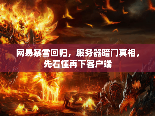 网易暴雪回归，服务器暗门真相，先看懂再下客户端