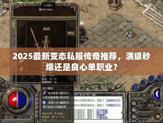 2025最新变态私服传奇推荐，满级秒爆还是良心单职业？
