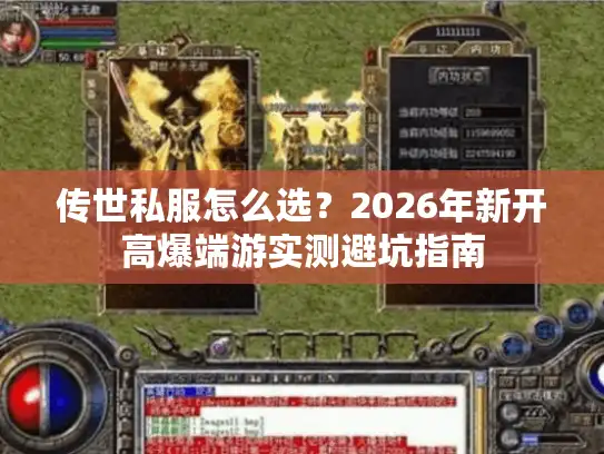 传世私服怎么选？2026年新开高爆端游实测避坑指南