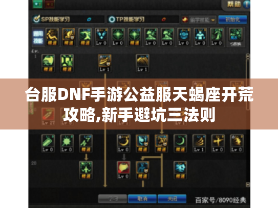 台服DNF手游公益服天蝎座开荒攻略,新手避坑三法则 台服DNF手游公益服天蝎座开荒攻略,新手避坑三法则