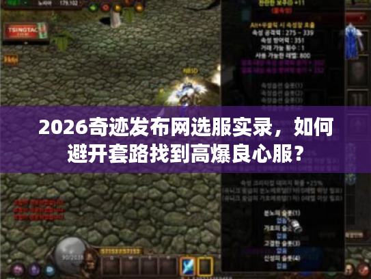 2026奇迹发布网选服实录，如何避开套路找到高爆良心服？