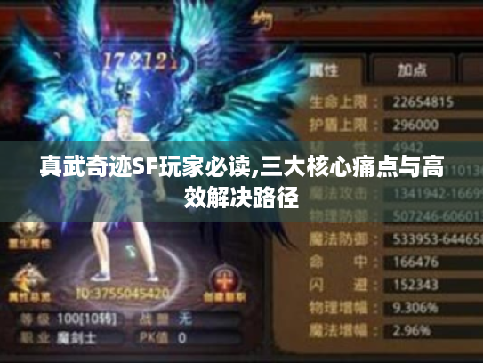 真武奇迹SF玩家必读,三大核心痛点与高效解决路径 真武奇迹SF玩家必读,三大核心痛点与高效解决路径