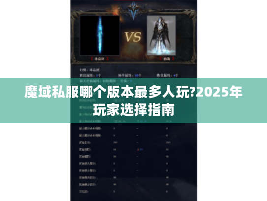 魔域私服哪个版本最多人玩?2025年玩家选择指南 魔域私服哪个版本最多人玩?2025年玩家选择指南