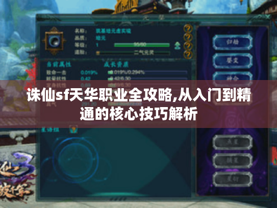 诛仙sf天华职业全攻略,从入门到精通的核心技巧解析 诛仙sf天华职业全攻略,从入门到精通的核心技巧解析