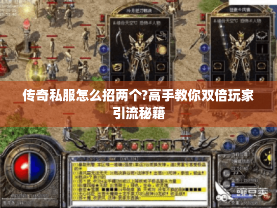 传奇私服怎么招两个?高手教你双倍玩家引流秘籍