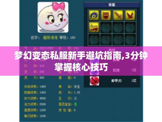 梦幻变态私服新手避坑指南,3分钟掌握核心技巧 梦幻变态私服新手避坑指南,3分钟掌握核心技巧