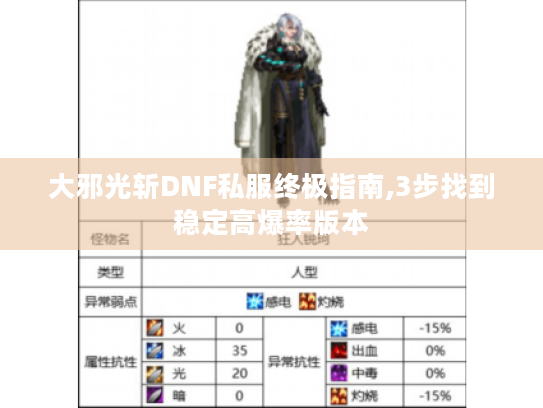 大邪光斩DNF私服终极指南,3步找到稳定高爆率版本 大邪光斩DNF私服终极指南,3步找到稳定高爆率版本