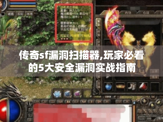 传奇sf漏洞扫描器,玩家必看的5大安全漏洞实战指南 传奇sf漏洞扫描器,玩家必看的5大安全漏洞实战指南