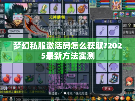 梦幻私服激活码怎么获取?2025最新方法实测 梦幻私服激活码怎么获取?2025最新方法实测