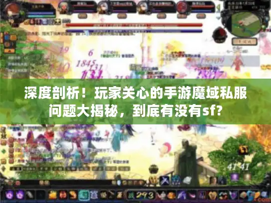 深度剖析!玩家关心的手游魔域私服问题大揭秘,到底有没有sf? 深度剖析!玩家关心的手游魔域私服问题大揭秘,到底有没有sf?