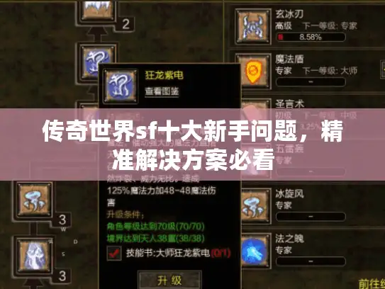 传奇世界sf十大新手问题，精准解决方案必看