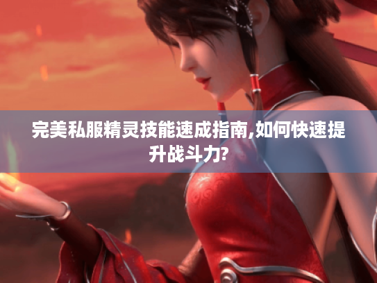 完美私服精灵技能速成指南,如何快速提升战斗力?