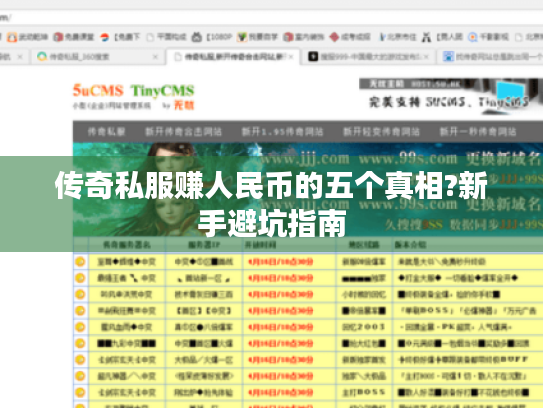 传奇私服赚人民币的五个真相?新手避坑指南 传奇私服赚人民币的五个真相?新手避坑指南
