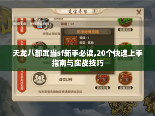 天龙八部武当sf新手必读,20个快速上手指南与实战技巧