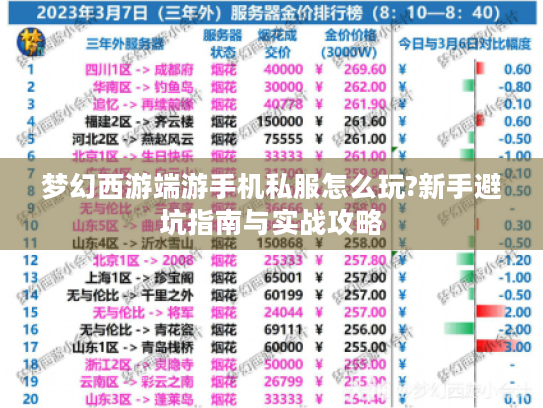 梦幻西游端游手机私服怎么玩?新手避坑指南与实战攻略 梦幻西游端游手机私服怎么玩?新手避坑指南与实战攻略