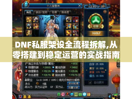 DNF私服架设全流程拆解,从零搭建到稳定运营的实战指南 DNF私服架设全流程拆解,从零搭建到稳定运营的实战指南