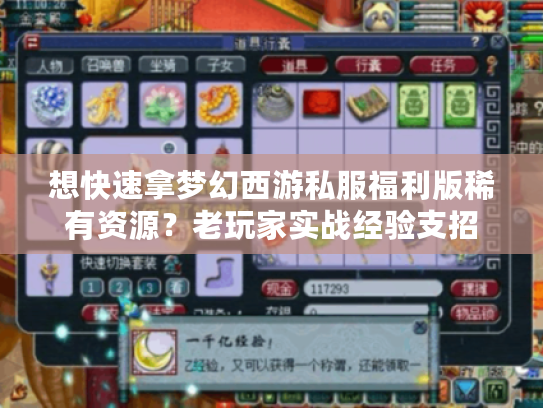 想快速拿梦幻西游私服福利版稀有资源？老玩家实战经验支招