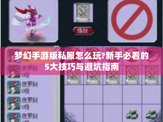 梦幻手游版私服怎么玩?新手必看的5大技巧与避坑指南 梦幻手游版私服怎么玩?新手必看的5大技巧与避坑指南