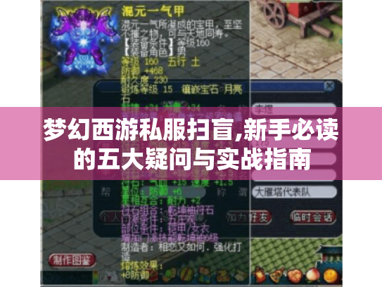 梦幻西游私服扫盲,新手必读的五大疑问与实战指南 梦幻西游私服扫盲,新手必读的五大疑问与实战指南