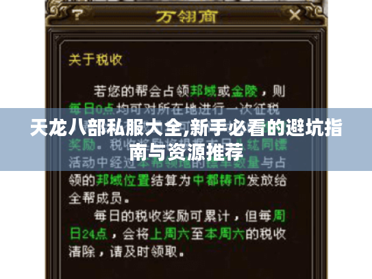 天龙八部私服大全,新手必看的避坑指南与资源推荐 天龙八部私服大全,新手必看的避坑指南与资源推荐