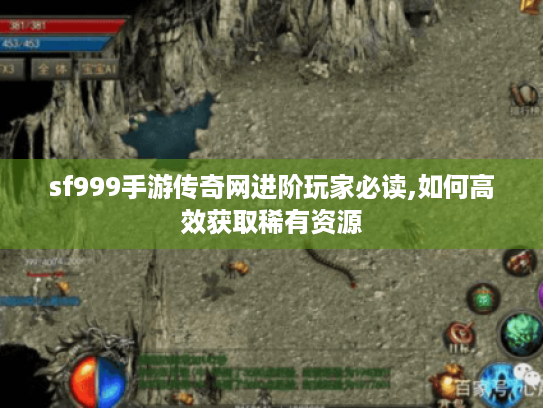 sf999手游传奇网进阶玩家必读,如何高效获取稀有资源 sf999手游传奇网进阶玩家必读,如何高效获取稀有资源