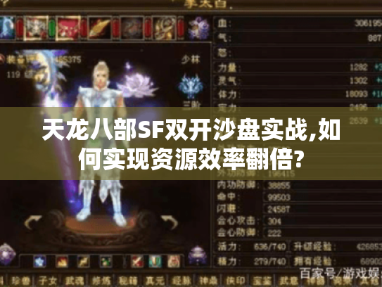 天龙八部SF双开沙盘实战,如何实现资源效率翻倍?