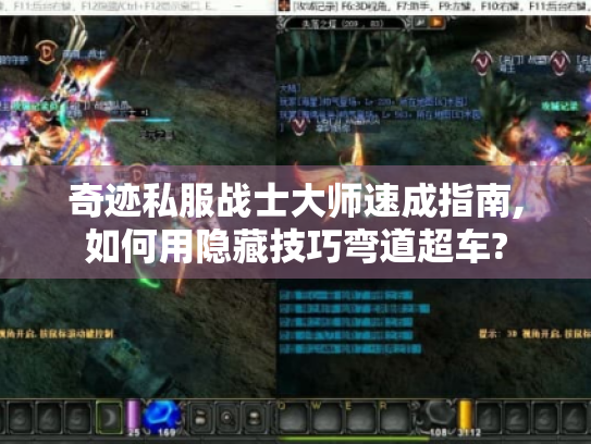 奇迹私服战士大师速成指南,如何用隐藏技巧弯道超车?