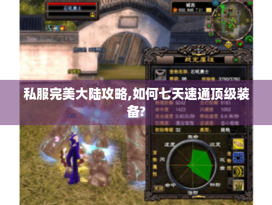 私服完美大陆攻略,如何七天速通顶级装备?